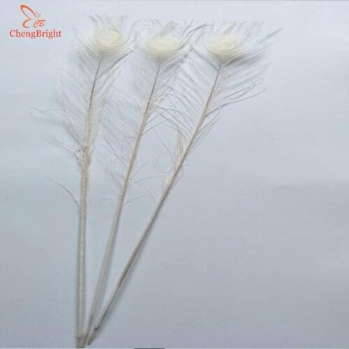 ChengBright Wholesale 100pcs Natural Peacock Feathers 70-80cm/28-32ingh Decorative Plume Peacock Feathers Eye Feather Crafts Diy