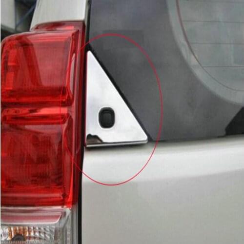 For Toyota Land Cruiser Prado FJ150 FJ 150 150 2010 2011 2012 2013 ABS Chrome Rear Window Triangle Cover Trim