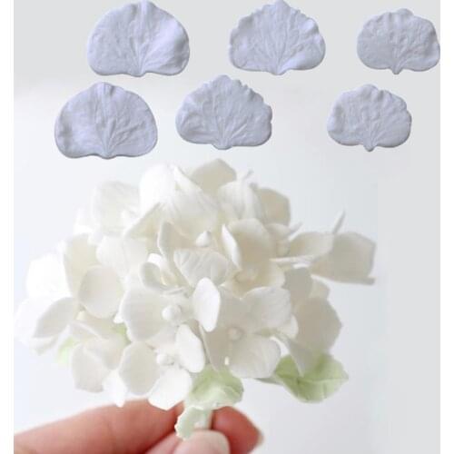 Hydrangea & Leaves Mould Silicone Mold Fondant Cake Decorating Tool Gumpaste Sugarcraft Chocolate Forms Bakeware Tools