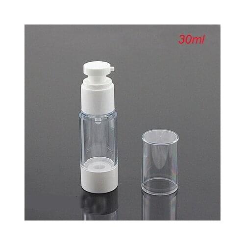 Hot 30ML white airless bottle plastic lotion bottle vacuum bottle with airless pump Refillable Bottles CONTAINER FOR COSMETIC