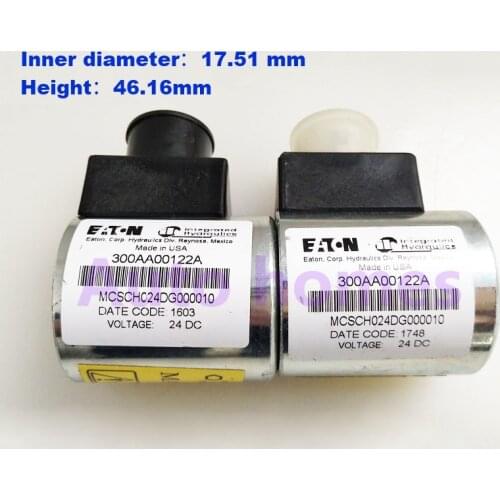 VIKERS Solenoid valve coil 300AA00122A DC 24V Inner diameter 17.51 mm ,Height 46.16mm
