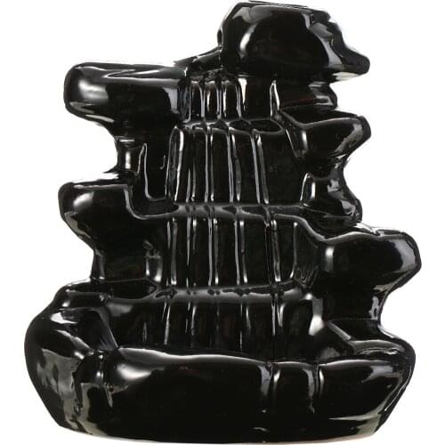 1PC Waterfall Incense Burner Ceramic Incense Holder Waterfall Porcelain Backflow Buddhi Holder with 10Cones