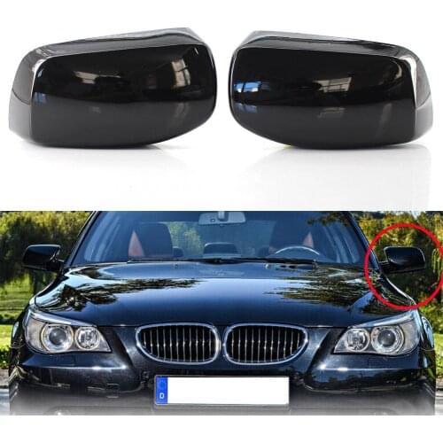 ABS Car Door Rearview Side Mirrors Cover Cap For BMW E60 E61 E63 525i 530i 528i 5 Series 2003 2004 2005 2006 2007 2008 2009 2010