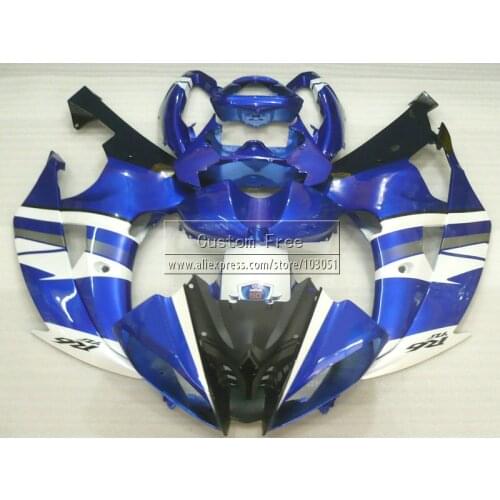 Injection mold ABS full fairing kit For YAMAHA YZF R6 2008 2009-2014 YZFR6 black blue white 08-14 high quality fairings set JL44