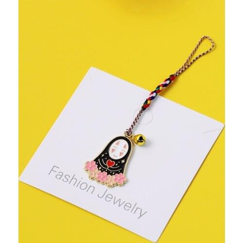 Cute Japanese Guard Elves Keychains Smart Phone Straps for iphone/Samsung/Xiaomi Phone Charms for Women Men Keyring Gifts New