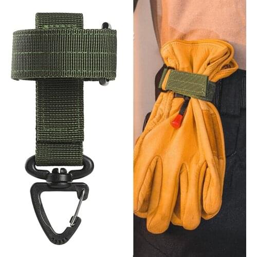 Multifunctional Gloves Storage Buckle Outdoor Tactical Climbing Rope Storage Hook Adjustable Rope Hanging Buckles Key Holder