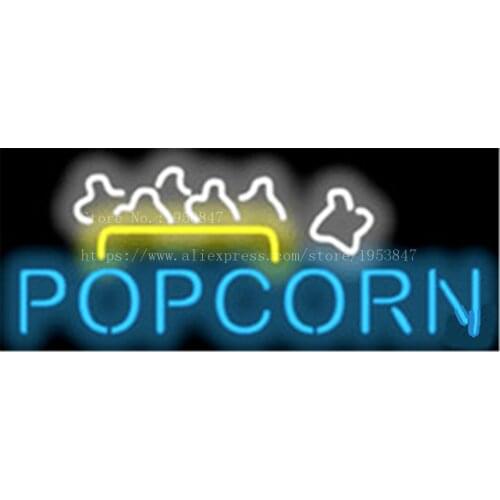Popcorn Carnival Food neon sign Handcrafted Light Bar Beer Pub Club signs Business Signboard diet buffet food Decoration 19"x15"