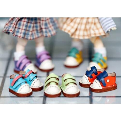 OB11 doll shoes suitable for GSC YMY bjdy9 Molly handmade cowhide magnet buckle shoes doll accessories