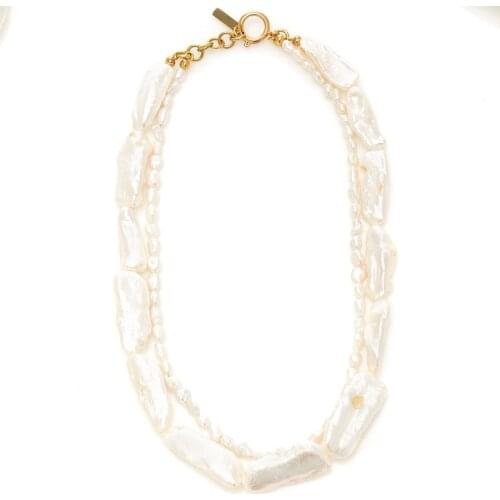 High Quality Multilayer Baroque Pearl Necklace Ladies Attend Party Banquet Temperament Trendy Accessories Stackable Naszyjnik