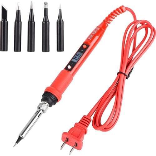 JCD 80W Soldering Iron With Tips Kit Digital Display Adjustable Temperature 220V/110V Solder Station Welding Repair Tool 908S