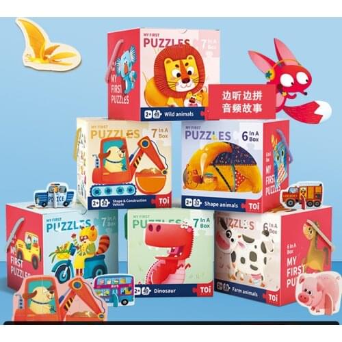 Animal Children Puzzle Kids 2 To 4 Years Old Educational Toys Children Puzzle Toddler Learning Toys Juguetes Sensory Toys BK50PT