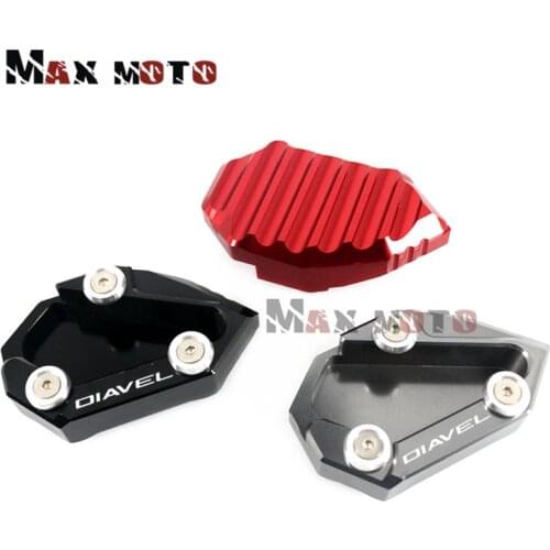For Ducati Diavel Cromo AMG 2011 2012 2013 2014 2015 2016 Motorcycle CNC Kickstand Foot Side Stand Extension Pad Support Plate