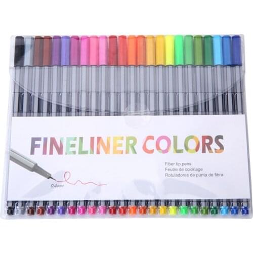 Professional Finliner 24 Pens Color Set Markers Colorful Art supplies Painting watercolor brush pen manga colores drawing marker