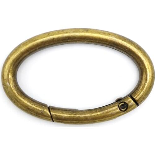 ZENTEII Metal Oval Bag Camping Hiking Gate Outdoor Spring Keyring EDC Buckles Snap Clips Carabiner Round Trigger Hooks