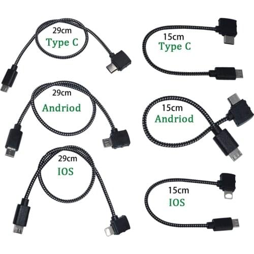 For DJI Spark Remote Controller Data Connected Cable Line Wire to Mobile Tablet Micro USB Connector For DJI Spark Accessories