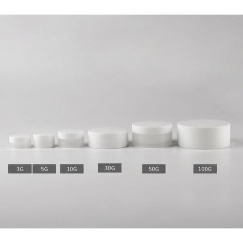 3g 5g 10g 30g 50g 100g Empty Hand cream white plastic bottles,cosmetic containers,mask cans, Lotion Container Refillable eye Jar