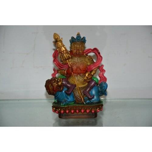 Rare Old Qing Dynasty crystal pastels carving-- King Buddha Statue, best collection adornment, free shipping