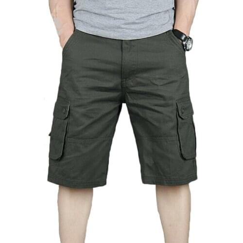 Summer Cargo Shorts Men Casual Pockets Shorts Masculino Men Joggers Sweatpants Overall Military Short Trousers Drop Shipping