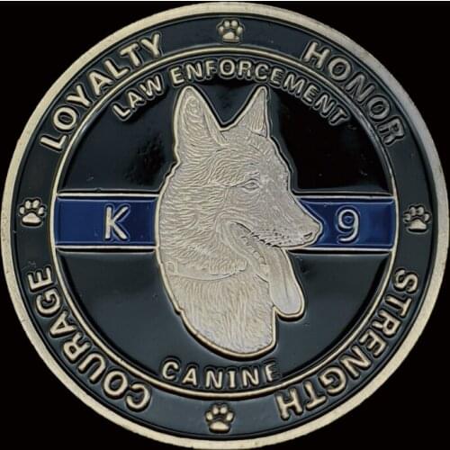United States K9 Dog Loyalty Honor Strength Courage Commemorative Coins Collectibles