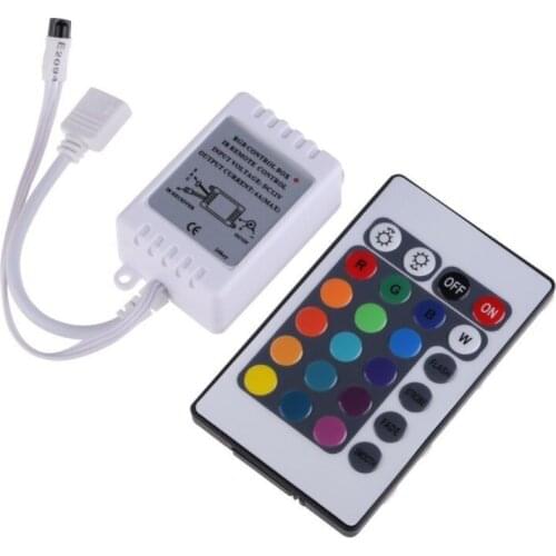 LED RGB Controller 44key 24Keys DC12V IR Remote Dimmer Controller for SMD 3528 5050 RGB LED Strip Lights