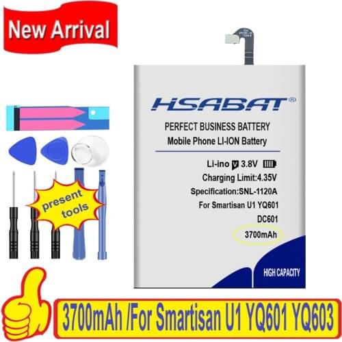 Top Brand 100% New 3700mAh Battery for Smartisan U1 YQ601 YQ603 YQ605 YQ607 DC601 Batteries + free gfit