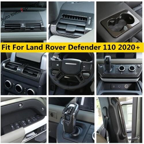 Air AC Vent Outlet / Water Cup Holder / Window Lift Button / Pillar B Handle Cover Trim For Land Rover Defender 110 2020 2021