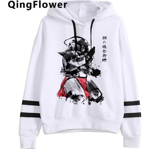 Japanese Anime Fullmetal Alchemist Funny Graphic Hoodies Men Unisex Kawaii Manga Sweatshirt Streetwear Casual Hip Hop Hoody Male
