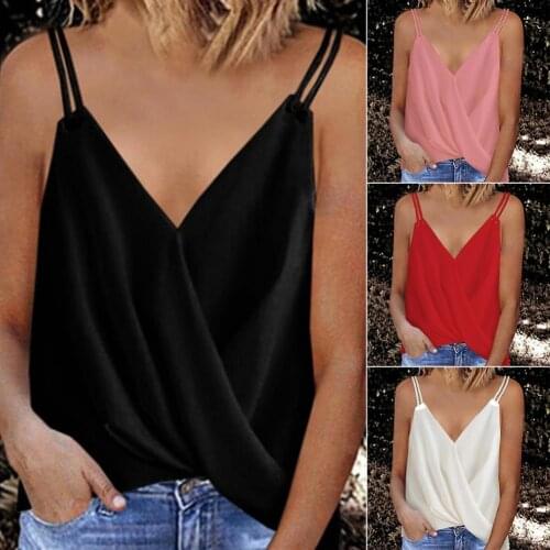 Sexy Summer Tops For Women 2021 Fashion Blouse Double Slings Cool Camisole Women Solid Color Sexy Vest for Daily Wear футболка