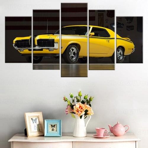 Home Decoration Wall Art 5 Pcs Canvas Paintings Mercury Cougar Eliminator Pictures Hd Prints Modern Poster Bedroom Modular Frame