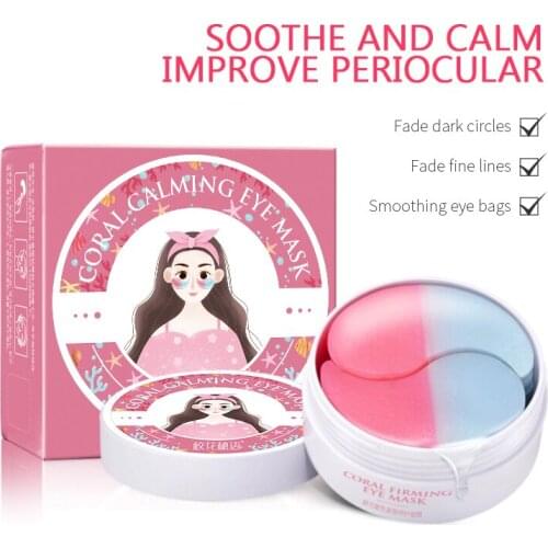 60pcs Two-color Moisturizing Eye Mask Patch Crystal Collagen Firming Anti Puffiness Aging Wrinkles Remove Dark Circles TSLM1
