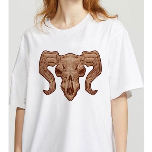 90S Girls T-shirt Cow Sheep Cartoon Fun Printed women T shirt O-neck Short Sleeve t shirt female Summer Harajuku Lady Tshirt
