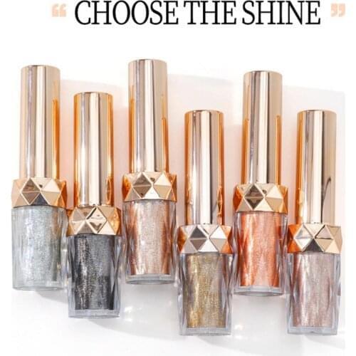 Diamond Liquid Eyeshadow Bright Highlight Metal Eye Shadow Shimmer And Shining Glow Single Liquid Eyeshadow Makeup Eye Pigment
