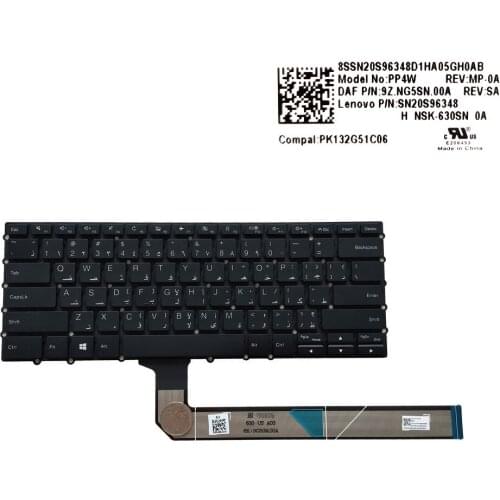 Arabic laptop keyboard For lenovo X5 AR qwerty replacement keyboards black PP4W 9Z.NG5SN.00A SN20S96348 NSK-630SN PK132G51C06