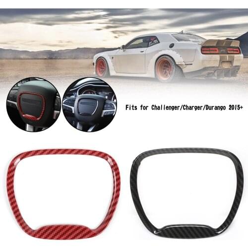 Artudatech Steering Wheel Middle Ring Cover Trim For Challenger/Charger/Durango 15+ Car Accessories