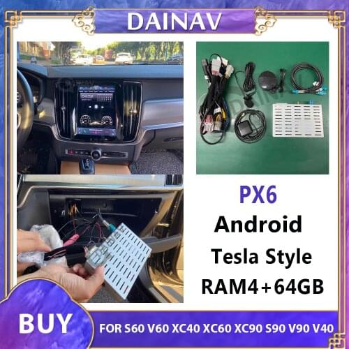 Car Android radio Multimedia player For-volvo S60 V60 XC40 XC60 XC90 S90 V90 V40 tesla style Interface Box Car decoding box