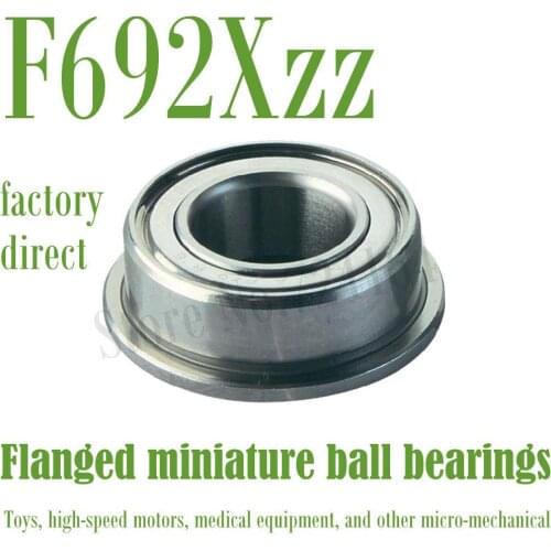 Free Shipping F692XZZ Flanged bearing RF725ZZ FX2.5ZZ FLW69/2.5 ZZA F69/2.5-2Z 2.5*7*3.5mm Shielded Miniature Ball Bearings