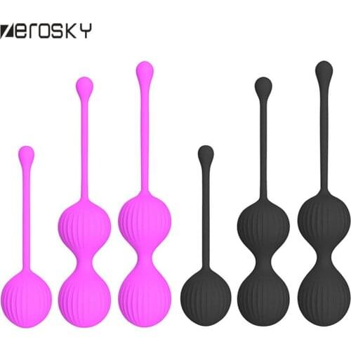 Zerosky Safe Silicone Smart Ball Kegel Ball Ben Wa Ball Vagina Tighten Exercise Vaginal Ball Sex Toys for Women