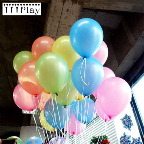 Black Balloons 100pcs/lot 10 Inch 1.5g Thick Pearl Latex Balloons Wedding Decoration Helium Balls Happpy Birthday Party Balloons