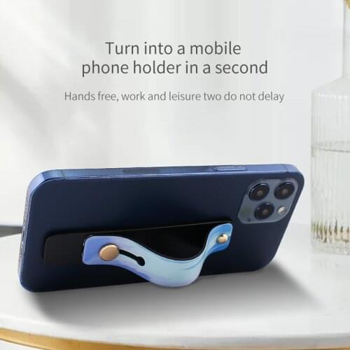 Finger Ring Phone Holder Candy Plain Color Wrist Band Hand Band Finger Grip Push Pull Universal Mobile Phone Holder Stand