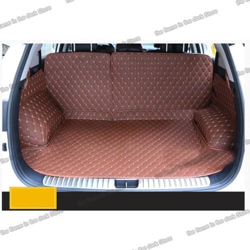 Leather Car Trunk Mat Cargo Liner for kia sportage kx5 ql 4 rear boot cover accessories seat 2015 2016 2017 2018 2019 2020 2021