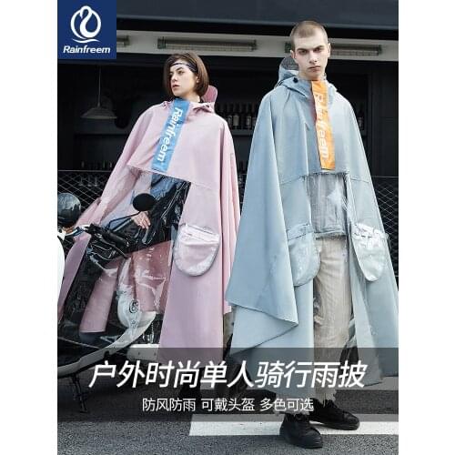 Lightweight Raincoat Fashion Waterproof Outdoor Impermeable Raincoat Hooded Hiking Poncho Long Chubasqueros Raincoats BG50RS