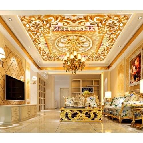 3D Ceiling Mural Wallpaper 3D Classical relief Wall Painting Living Room Bedroom Wall papers Home Decor 3D Ceiling Wallpaper