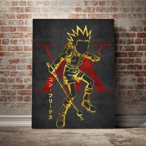 Gon Freecss HXH hunter Poster Canvas Wall Art Decoration prints for living Kid Children room Home bedroom decor painting