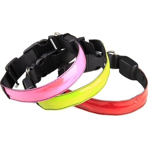 Solar Charging Led Dog Collar USB Rechargeable Night Safety Collar Perro Led Usb Adjustable Pet Led Dog Collar Light Usb Glowing