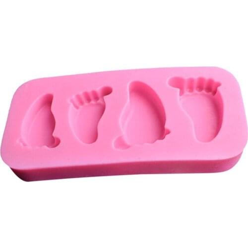 New Foot Shape Fondant Silicone Mold Diy Cake Decoration Mold Pudding Biscuit Mold Chocolate V2J8