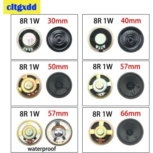 2pcs New Ultra-thin Mini speaker 8 ohms 1 watt 1W 8R speaker Diameter 30 40 50 57 66 mm Acoustic Loudspeaker For DIY Electronic