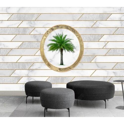 Custom papel parede Geometric marble mosaic brick wall pattern for living room bedroom sofa background wall decoration wallpaper