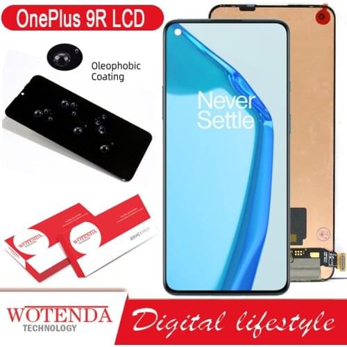 Original 6.55" Fluid AMOLED For OnePlus 9R LE2101 LCD Display Touch Screen Digitizer Assembly For One Plus 9R 1+9R Replacement