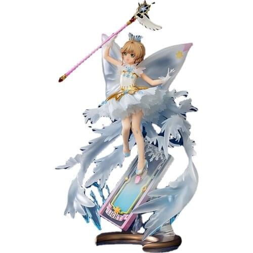 Original Genuine Anime 35cm GSC Card Captor KINOMOTO SAKURA Transparent Card PVC Action Figure Model Doll Toys Gift Collection