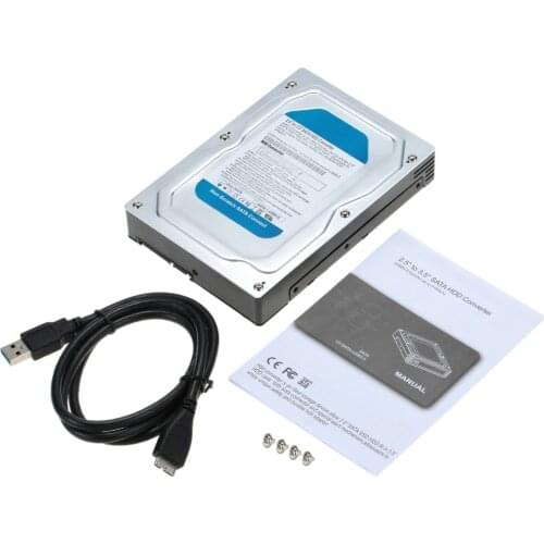 Single Bay 2.5" to 3.5" Inch SATA Converter Adapter USB 3.0 External Hard Drive Enclosure Internal HDD & SSD Tray Caddy Hot Swap